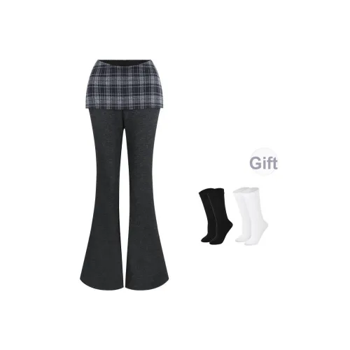 BSEVENI Темно-серый Женские Повседневные Штаны