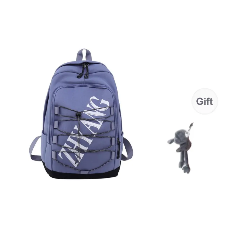 URBAN FOREST Nylon Backpack Unisex Blue/Green/Purple/Black-0