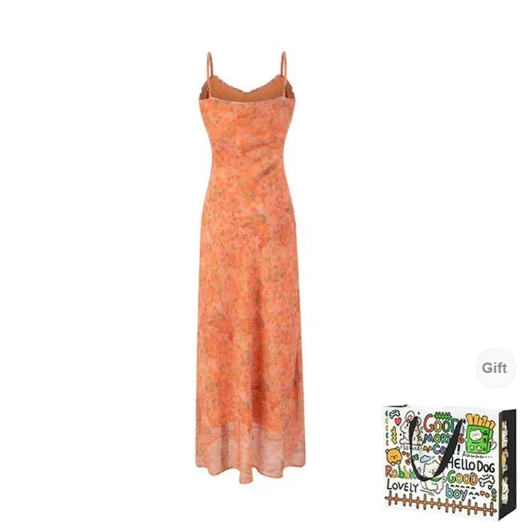 BVODE Slip Dresses Women's Orange Shopping Bag-1