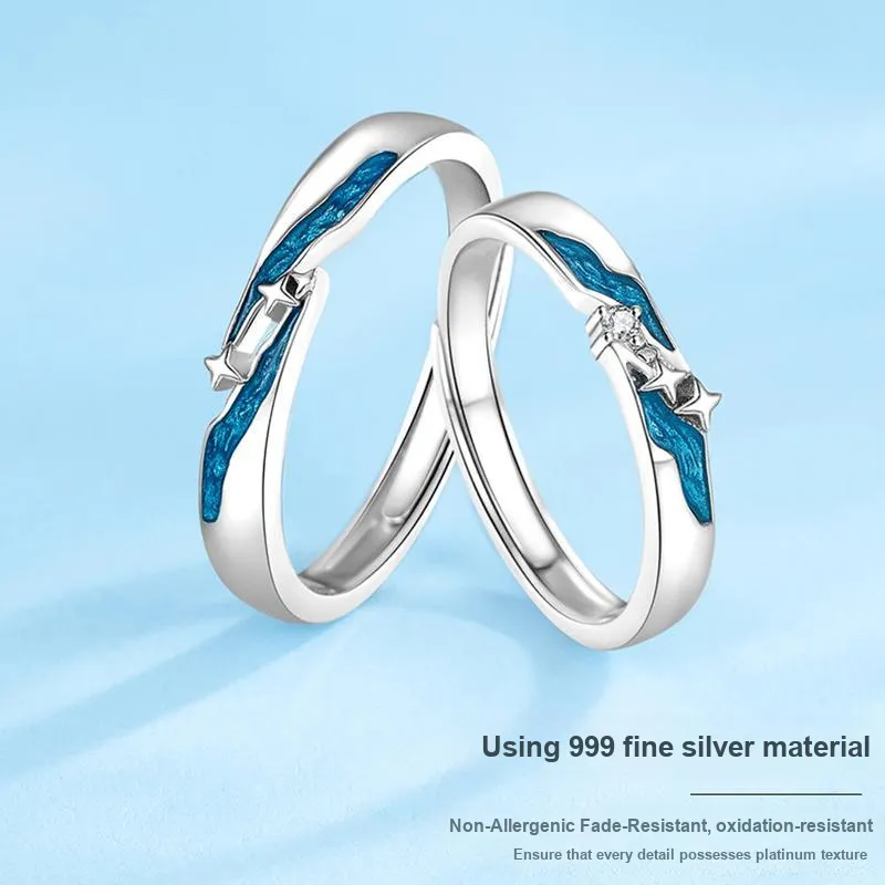 CLARKIA FLOWER 999 Fine Silver Rings Unisex-4
