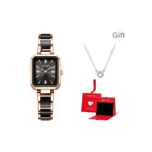 Clip Clop Кварцевый механизм сплав ремешок женские часы белый циферблат