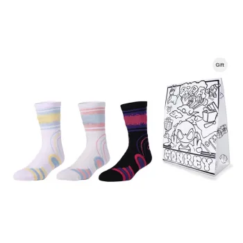 FireMonkey Mid Calf Socks Unisex 3 Pack Gift Box Set