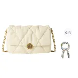 Puffy Soft Bag+Ecru+Pattern Square Scarf+Gift Set