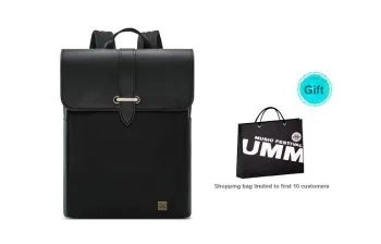 UMM Nylon Fabric Backpack Medium Size Unisex Black