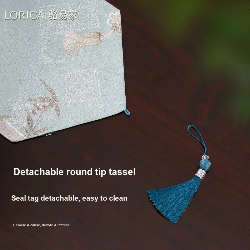 LUOYIJIA Fabric Painted Fan New Chinese Style Table Runners Chinoiserie Tea Mats Zen Fabric Tea Tables-3