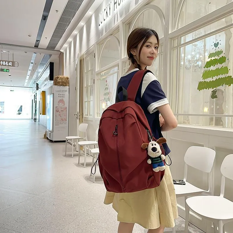 Gerlanx Nylon Backpack Tubas Unisex White/Black/Burgundy/Green-11