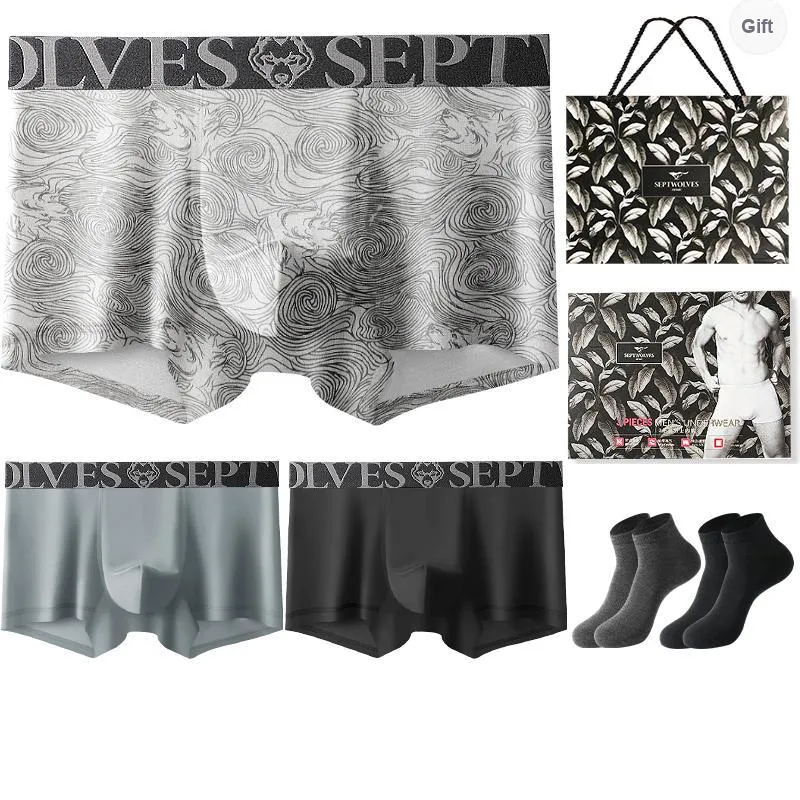 SEPTWOLVES Boxer Shorts Men's Gift Box Set+Shopping Bag-0