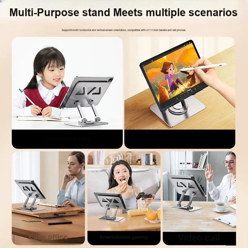 LUCK OU Tablet Stands Rotating Cell Phone All Metal Tabletop Game 'PUBG' IPad Online Learning Support Pro-3