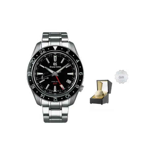 GRAND SEIKO Спортивная серия Механические часы из нержавеющей стали с ремешком Часы для мужчин Черный циферблат