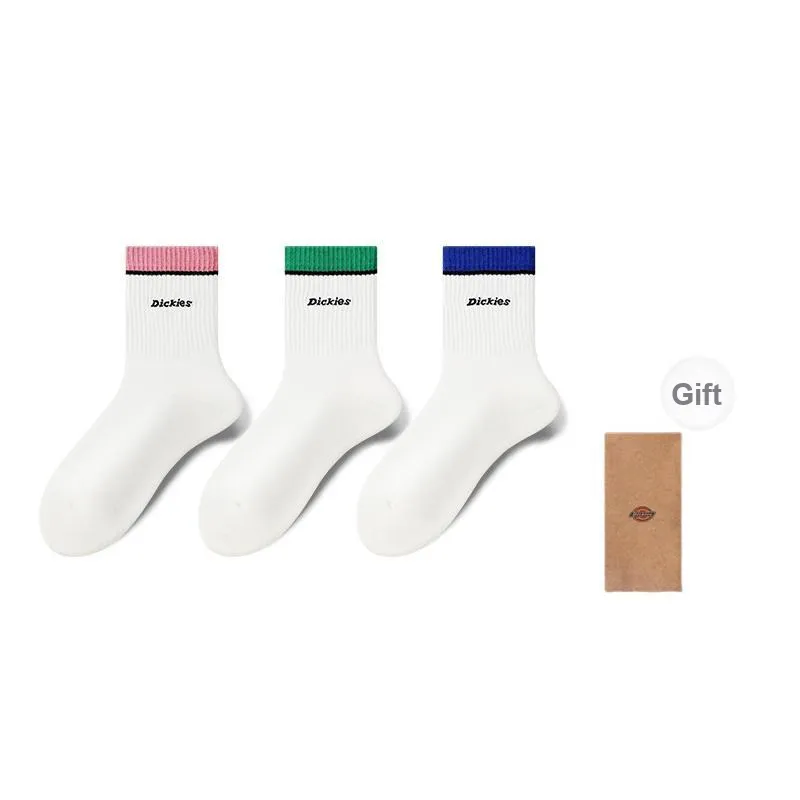 Dickies Fashion Trend White Crew Socks Unisex-24