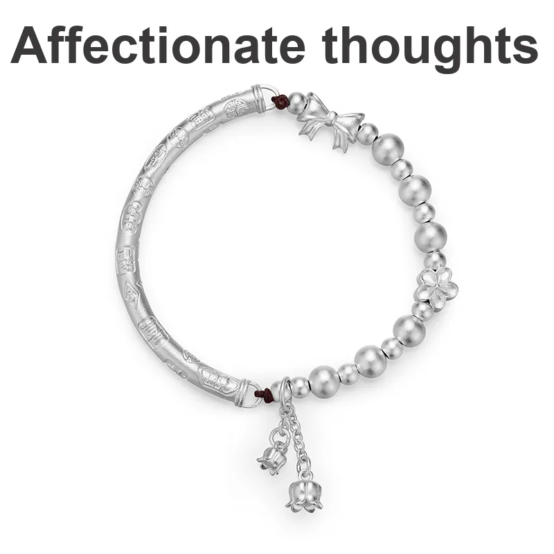 Sentimentality 9999 Fine Silver Bangles Women's-5