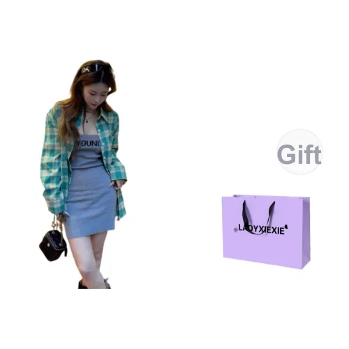 LADYXIEXIE Зеленые Женские Рубашки