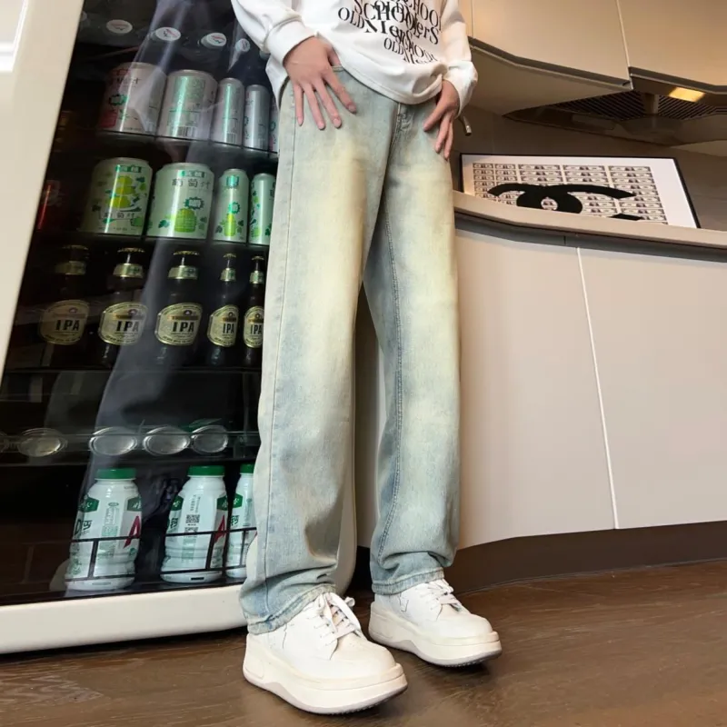 RENBEN Jeans Summer Unisex Yellow Mud-5