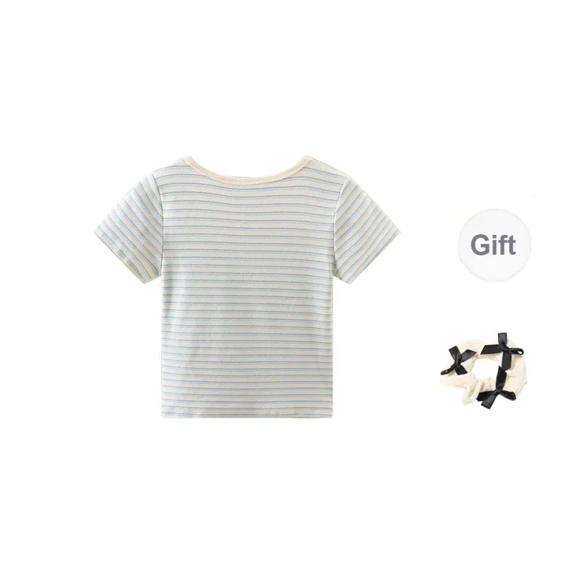 CPAURA Knitwear Women's Stripes+Bowknot Hair Tie Comes With-1
