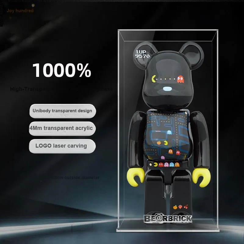 LIGHT YOUR BRICKS Compatibility 1000% Building Blocks Bear Display Case Bearbrick Storage Box Model Accessories-3