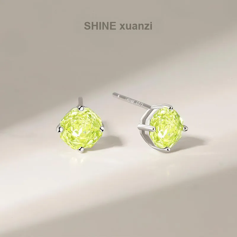 SHINE S925 Silver With Zircon Earrings Women's-1