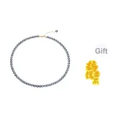 Natural Saltwater Akoya Silver Gray Pearl Necklace