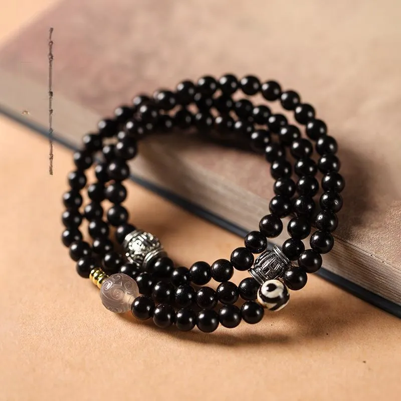 ZHOUDIWANG Ebony Bracelets Unisex-3
