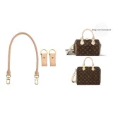 2-Piece Set ☆ Vegetable Tanned Leather Underarm Shoulder Strap 70cm+Abrasion-Resistant Buckle