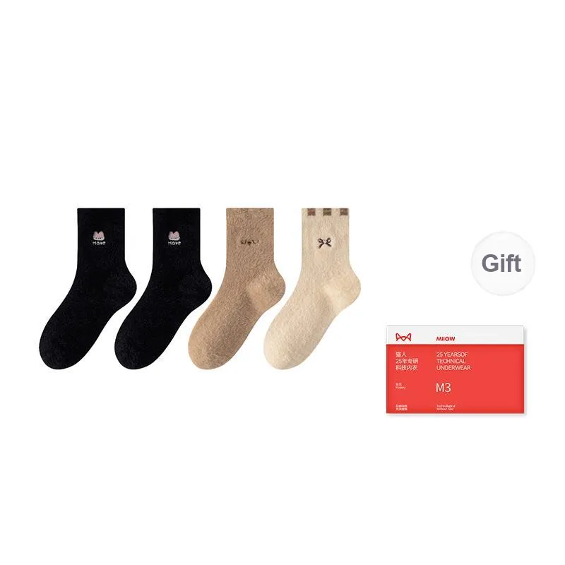 MIIOW Trend Party Series Mid Calf Socks Women's Shopping Bag 4 Pack-15