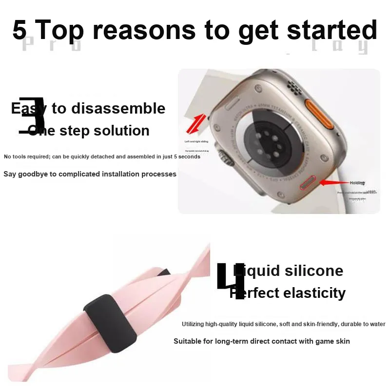 ZHISHENG Apple Compatibility Watch Band 38 49mm Watch Dial Silicone Material-19
