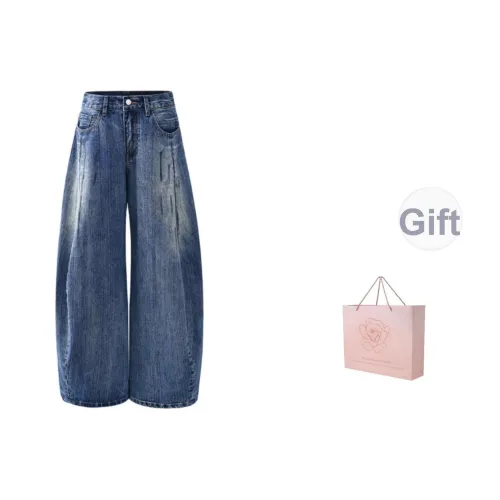 ZAZN Джинсы Женские Dirty Dyed Blue