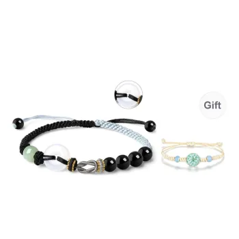 EAST BEAUTY Bracelets Pale Greenish White Jade Men's