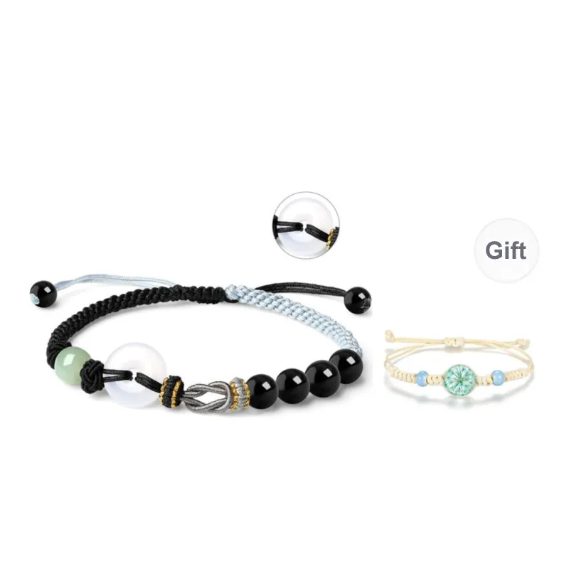 EAST BEAUTY Bracelets Pale Greenish White Jade Men's-0