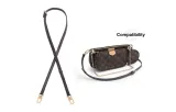 [Crossbody Style]Brown 1.5cm Width Adjustable 90-120cm