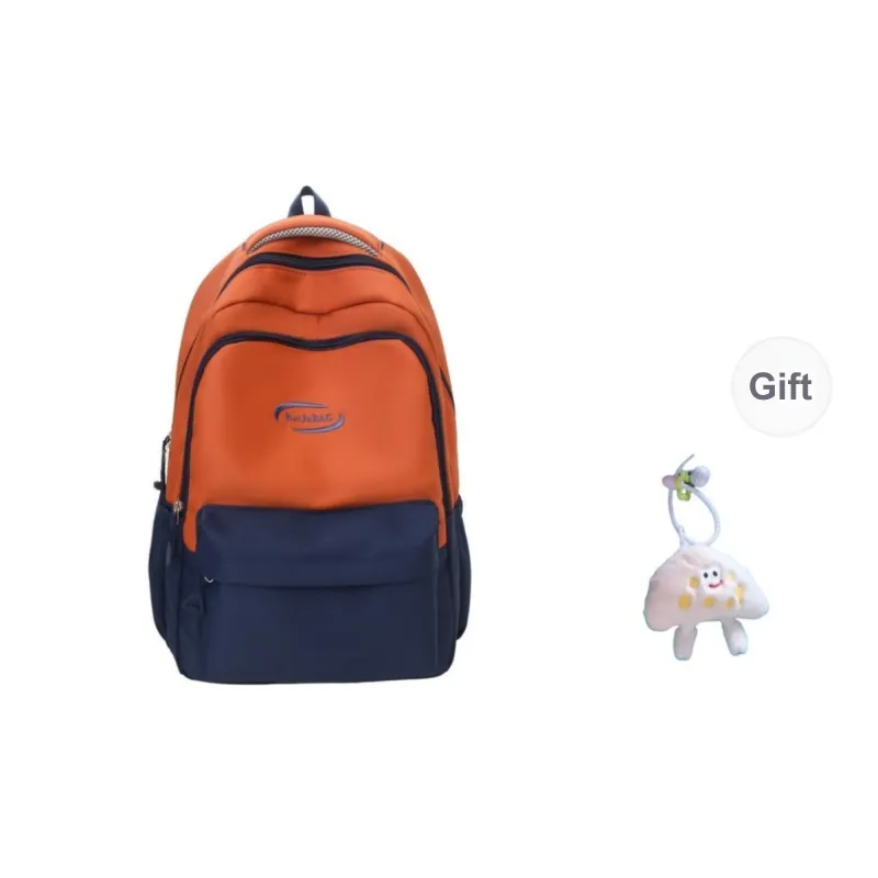 URBAN FOREST Nylon Backpack Unisex Pink/Orange/Yellow/Khaki/White-3