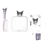 Kuromi Metal Desk Mirror+Purple Cartoon Comb Clothing Sets & Shopping Bag Included