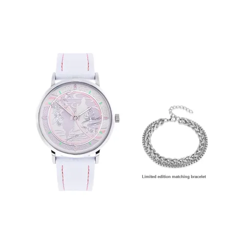 Ingyunshi Perfect World Collaboration Кварцевый механизм искусственная кожа ремешок часы женские циферблат серебристый