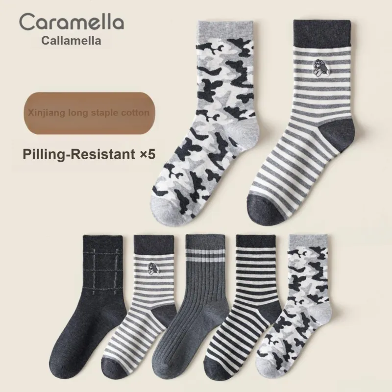 Caramella Mid Calf Socks Men's 5 Pack-2