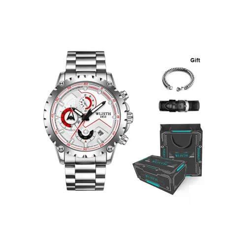 WLISTH Кварцевый механизм ремешок из нержавеющей стали мужские часы синий циферблат