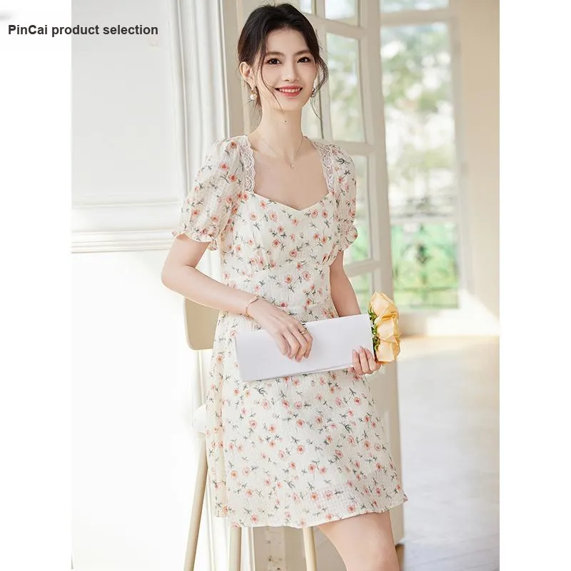 Taste The Color Short Sleeved Dress Women's Rose Floral-4