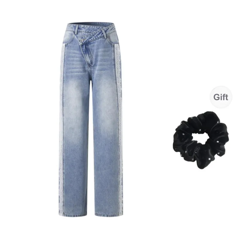 Three Quarters Jeans Women's Blue-0