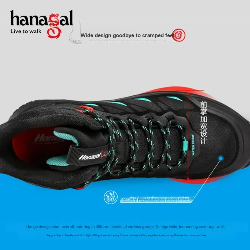 Hungo Outdoor Shoes Unisex High Top Turquoise-3