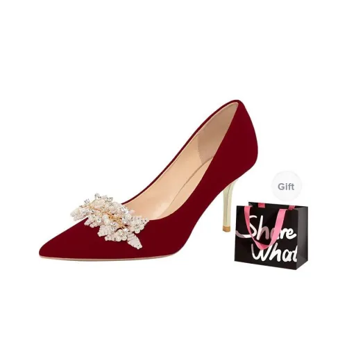 BIGTREE Узкий каблук Высокие каблуки Женские Красный