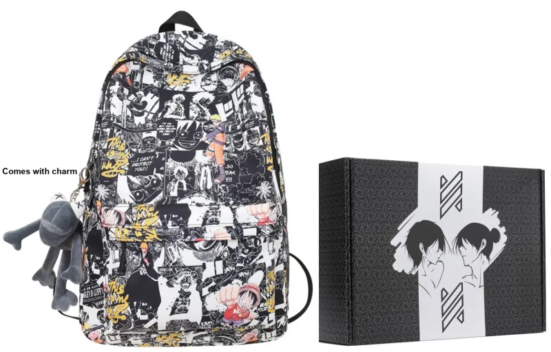 NOMK Nylon Backpack Regular Women's Black/Pink/Haze Blue-1