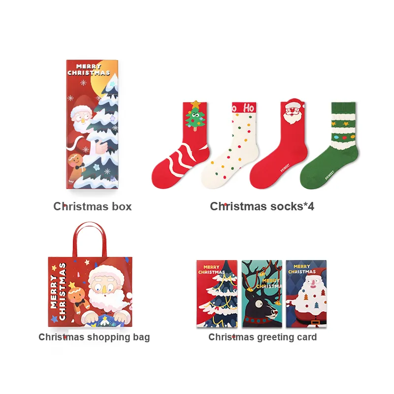 Primeet Mid Calf Socks Unisex 5 Pairs Gift Box Set-22