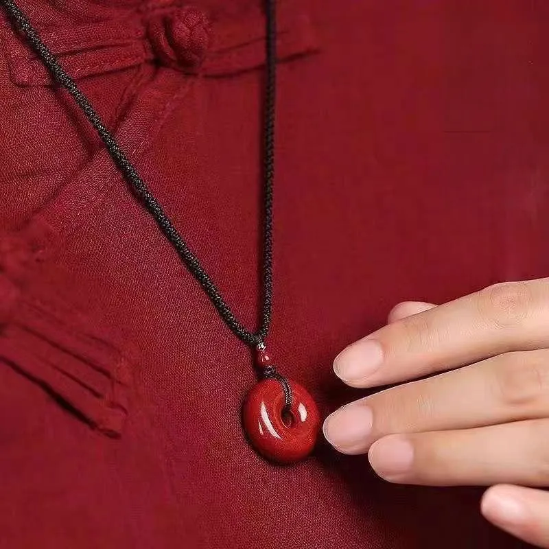 JUNWEN Cinnabar Necklaces Unisex-3