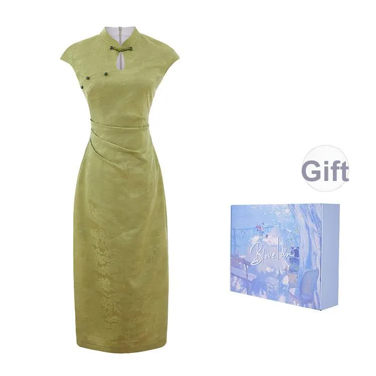 Blovelan Cheongsam Women's Chinese Style Green