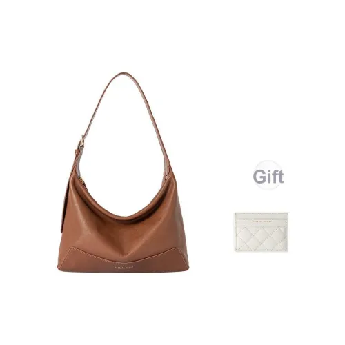 VANESSA HOGAN Коровья кожа Подмышечный Сумка на плечо Женская Какао-красный Коричневый Обсидиановый черный