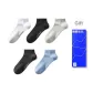 White/Black/Light Heather Gray/Dark Heather Gray/Gray Blue 9212 (5 Pack)