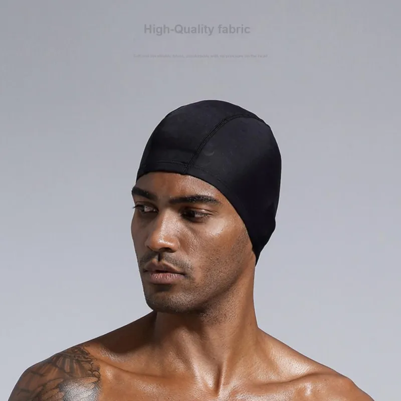 PUIU Waterproof Anti Slip Professional Swimming Cap With Extra Length For Adults And Kids Long Hair Swim Cap Unisex-2