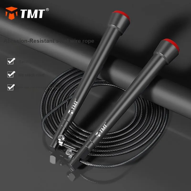 TMT Professional Racing Non Countable Jump Ropes Adults Steel Wire Rope PP Controller 3m-1