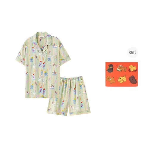 Wabi Town Pajama Gift Box Women's Light Green