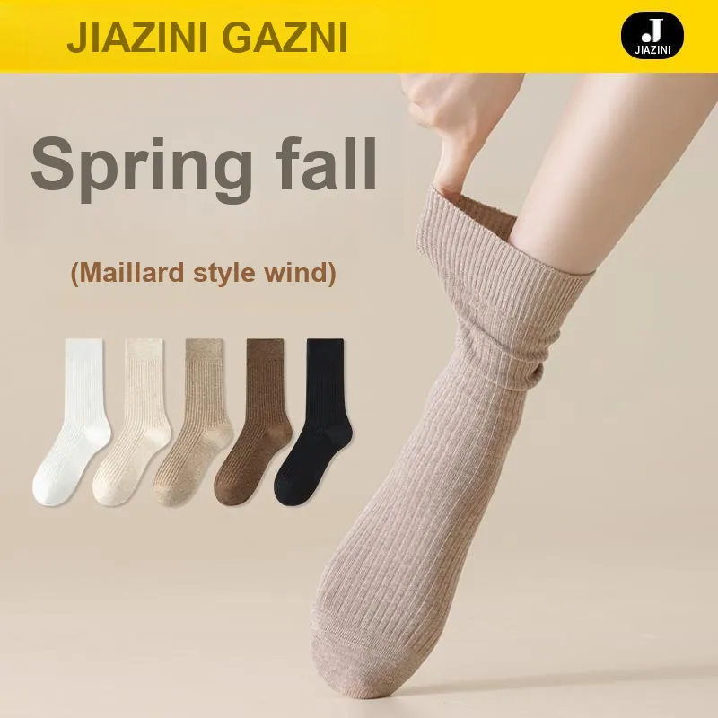 JIAZINI Mid Calf Socks Women's 4 Pack-26