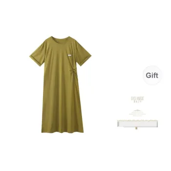 XIA.WA.ZHI.XIU Nightgown Women's Gift Box Set Olive