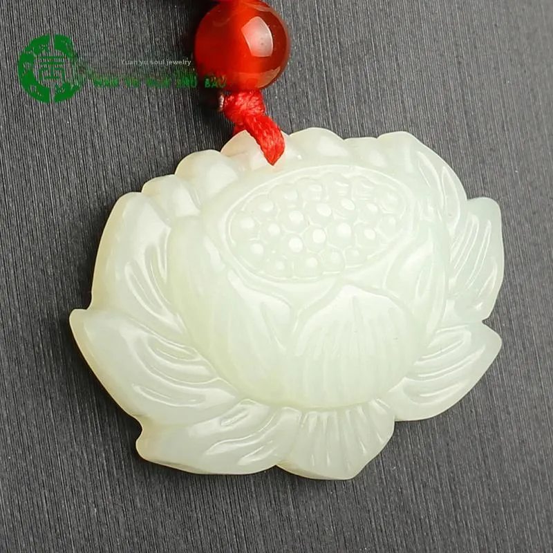 WANYUHUN Hetian Jade Pendants White Jade Unisex-6